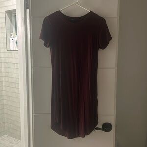 Maroon Tshirt dress